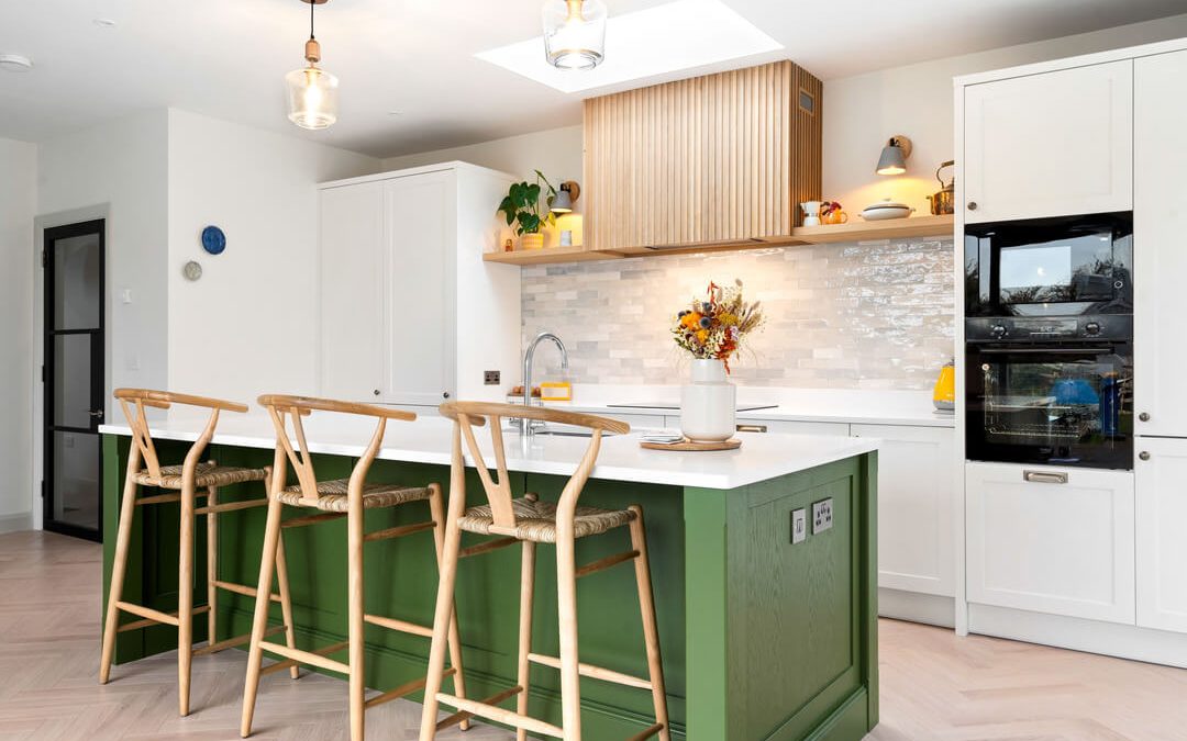 Vibrant Lime-Themed Country Kitchen